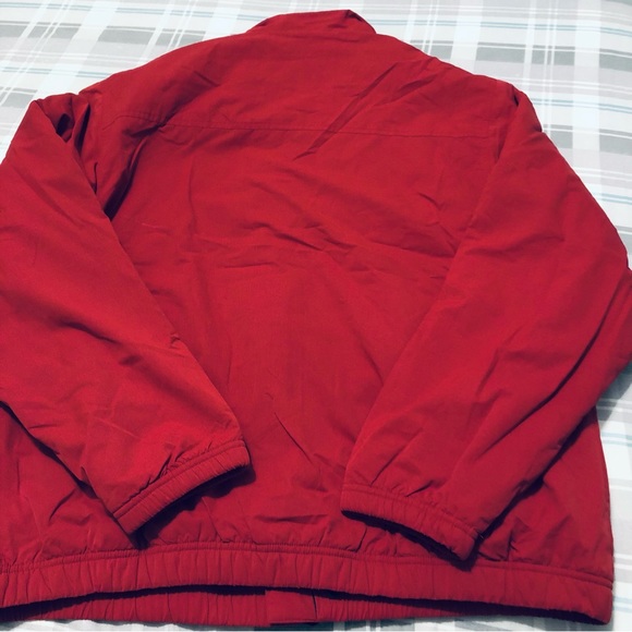 Chaps Ralph Lauren Classic Winter Jacket Red/Navy Blue Size Medium Fleece Lined - Picture 4 of 9